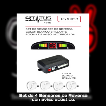 Set de 4 sensores de reversa con aviso acústico PS 1005B