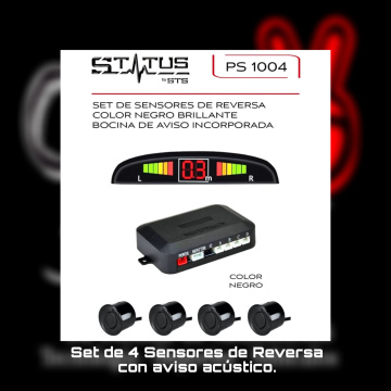 Set de 4 sensores de reversa con aviso acústico PS 1004